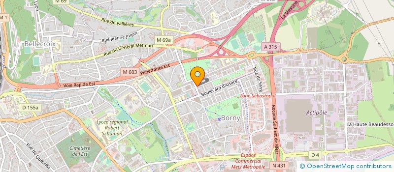 localisation de l'entreprise ASSISTANCE ET PROGRAMMATION - ENVIRONNEMENT à METZ
