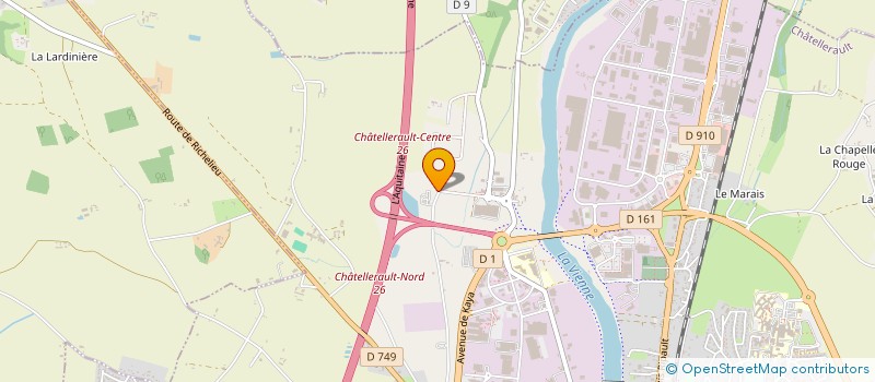 localisation de l'entreprise ASSISTANCE ET SECOURS AUX ANIMAUX à CHATELLERAULT