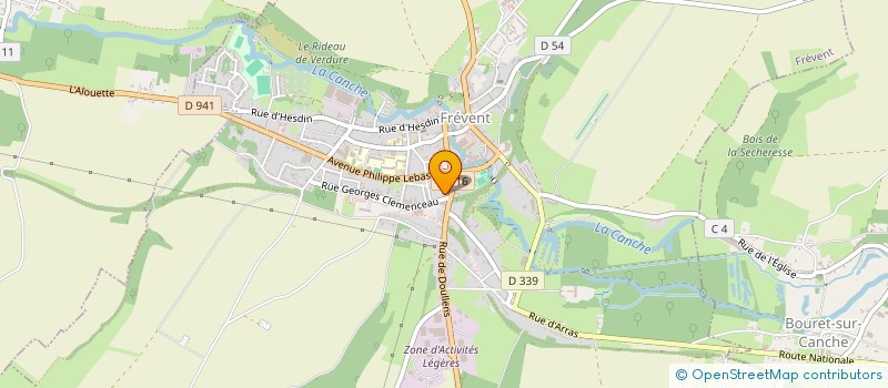 localisation de l'entreprise ASSISTANCE FUNERAIRE DE FREVENT  FREVENT