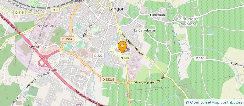 localisation de l'entreprise ASSISTANCE FUNERAIRE DOROTHEE MARRIER  LANGON