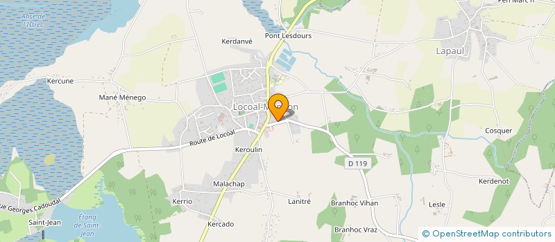 localisation de l'entreprise ASSISTANCE FUNERAIRE E.L.M.  LOCOAL-MENDON