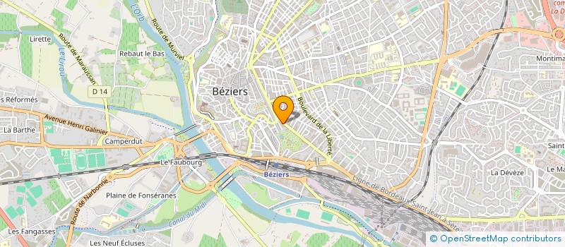 localisation de l'entreprise ASSISTANCE GARDIENNAGE SECURITE  BEZIERS