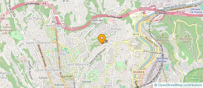 localisation de l'entreprise ASSISTANCE GESTION COPROPRIETES à NICE