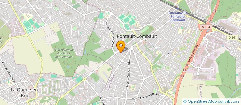localisation de l'entreprise ASSISTANCE GESTION EXPERTISE COMPTABLE à PONTAULT-COMBAULT