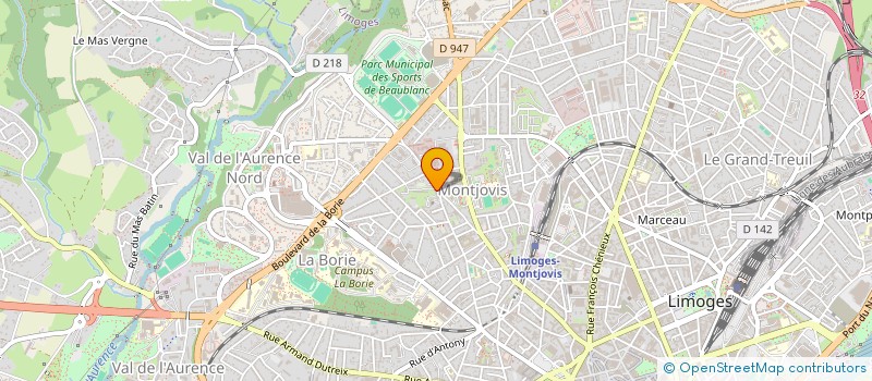 localisation de l'entreprise ASSISTANCE INFIRMIERE à LIMOGES