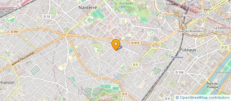 localisation de l'entreprise ASSISTANCE INFORMATIQUE PRESTATION DE SERVICES à NANTERRE