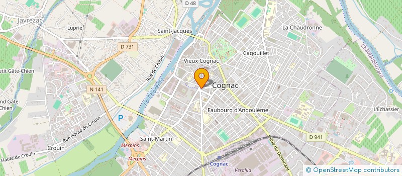 localisation de l'entreprise ASSISTANCE MICRO INFORMATIQUE SYSTEME à COGNAC