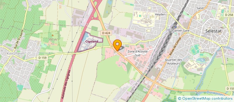 localisation de l'entreprise ASSISTANCE MULTI CREDITS  SELESTAT