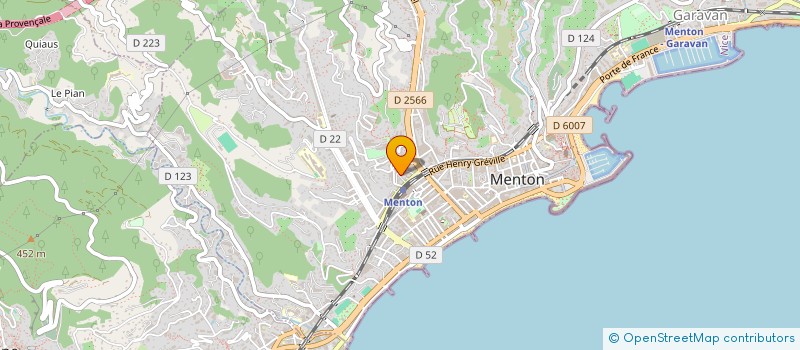 localisation de l'entreprise ASSISTANCE NOUVELLE à MENTON