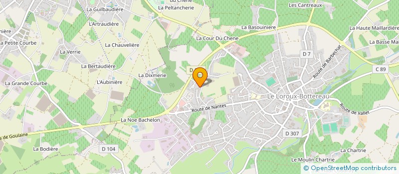 localisation de l'entreprise ASSISTANCE OUVERTURE FERMETURE à LE LOROUX-BOTTEREAU