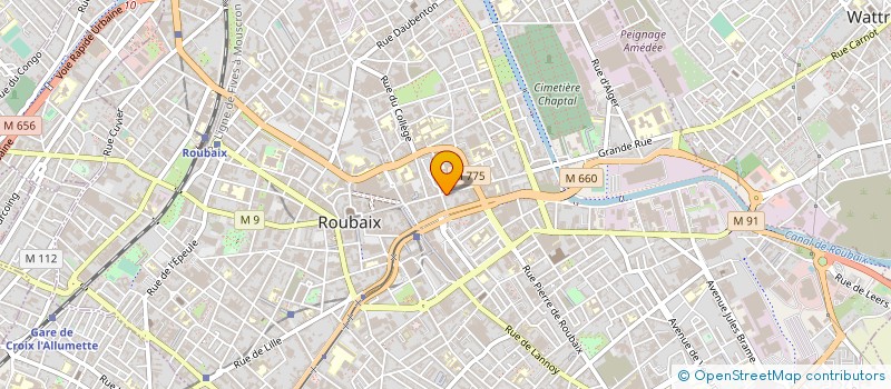 localisation de l'entreprise ASSISTANCE PROTECTION SERVICE APS à ROUBAIX