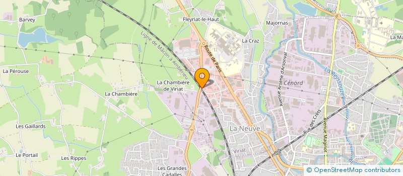 localisation de l'entreprise ASSISTANCE SCE CHAUFFAGE CLIMATISATION à VIRIAT