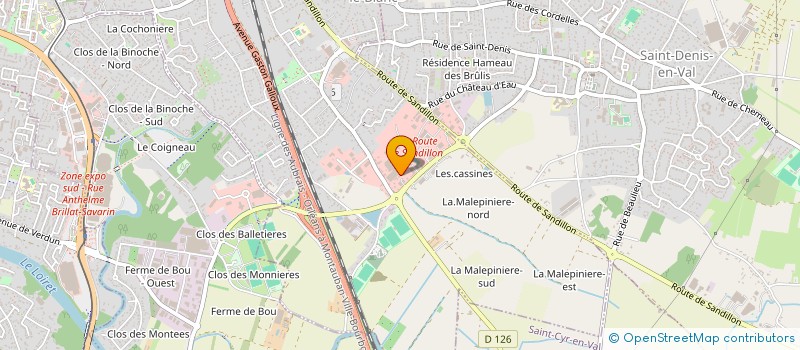 localisation de l'entreprise ASSISTANCE SERVICE FROID CHAUD SARL à SAINT-JEAN-LE-BLANC