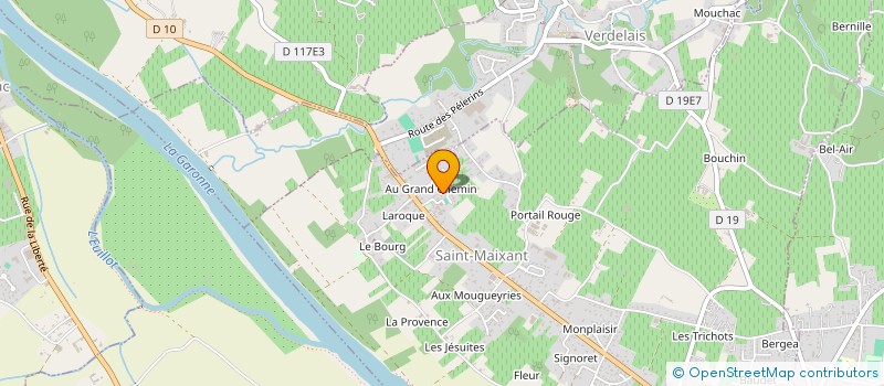 localisation de l'entreprise ASSISTANCE TAXI SUD-GIRONDE  SAINT-MAIXANT