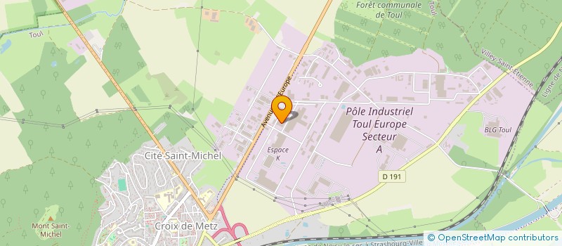 localisation de l'entreprise ASSISTANCE TECHNIQUE BARDAGE ETANCHEITE COUVERTURE - ATBEC  TOUL