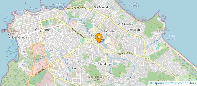 localisation de l'entreprise ASSISTANCE TECHNIQUE ET ADMINISTRATIVE GUYANE  CAYENNE