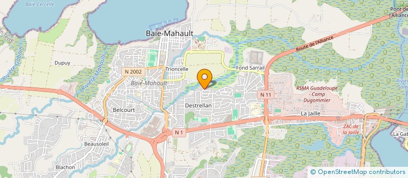 localisation de l'entreprise ASSISTANCE TECHNIQUE INDUSTRIELLE EN GUADELOUPE ET GUYANE  BAIE MAHAULT