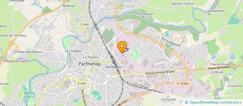 localisation de l'entreprise ASSISTANCE TUYAUTERIE INDUSTRIE SOUDURE à PARTHENAY