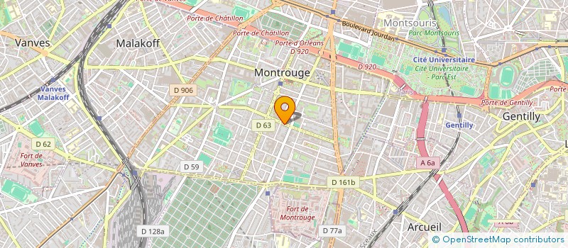localisation de l'entreprise ASSISTANCE V.S.P. à MONTROUGE