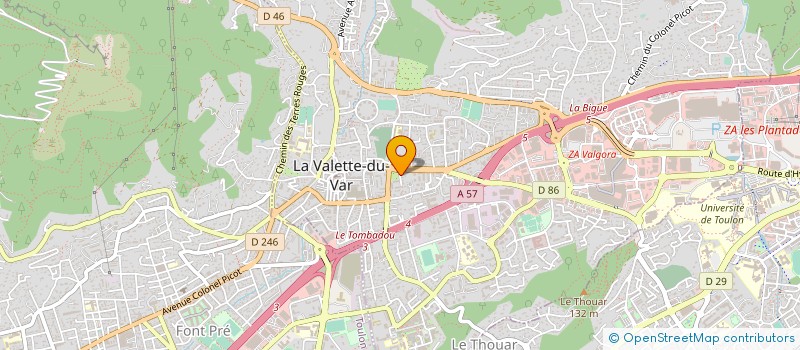 localisation de l'entreprise ASSISTANCE VAROISE SANITAIRE ET MEDICALE à LA VALETTE-DU-VAR