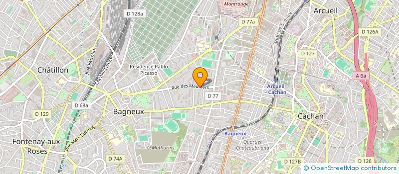 localisation de l'entreprise ASSISTEL à BAGNEUX
