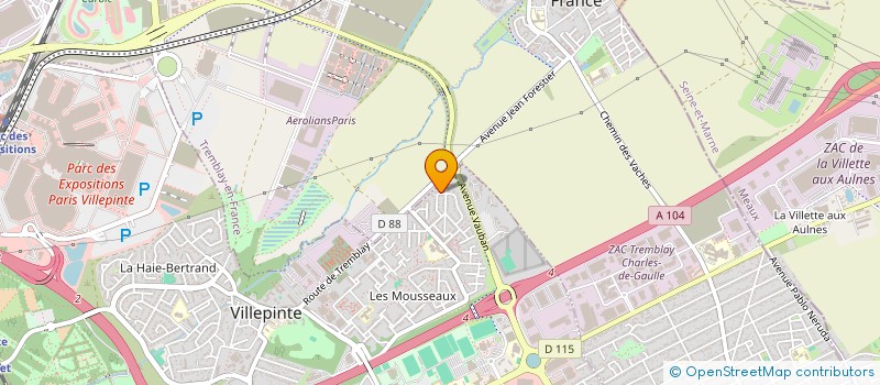 localisation de l'entreprise ASSISTEO GESTION à VILLEPINTE