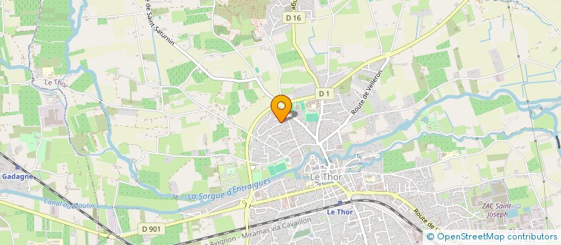 localisation de l'entreprise ASSISTEVAL.  LE THOR