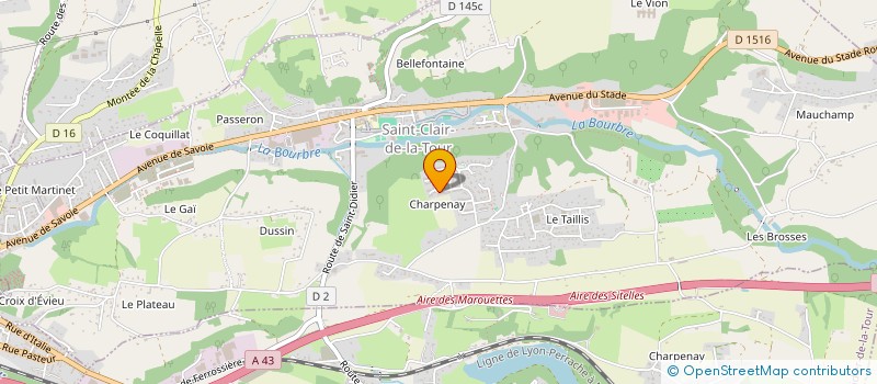 localisation de l'entreprise ASSISTORIA  SAINT-CLAIR-DE-LA-TOUR