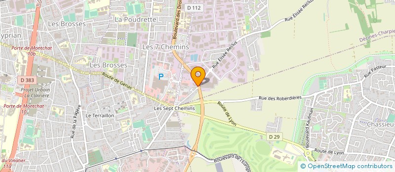 localisation de l'entreprise ASSITANCE TECHNIQUE SECURITE ET PREVENTION A.T.S.P. à DECINES-CHARPIEU