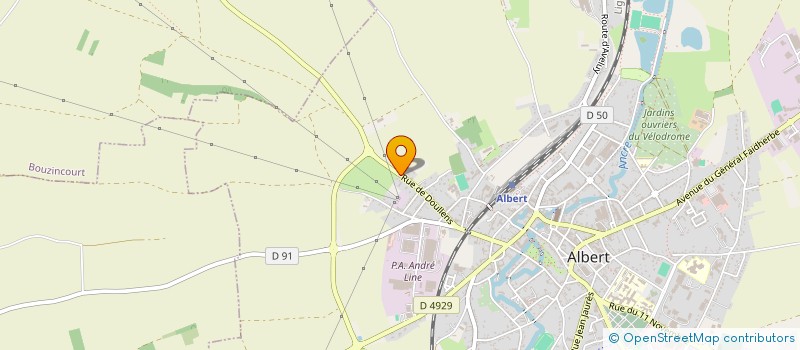 localisation de l'entreprise ASSO 75 à ALBERT
