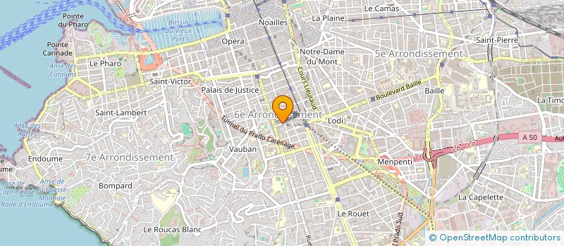 localisation de l'entreprise ASSO ADULTES JEUNES HANDICAPES à MARSEILLE