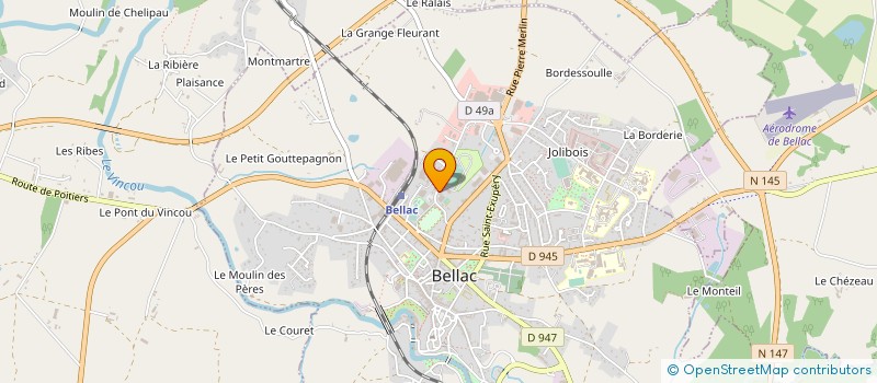 localisation de l'entreprise ASSO AGRIC BASSE-MARCHE MONTS DE BLOND à BELLAC