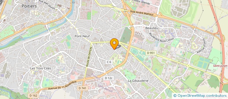 localisation de l'entreprise ASSO AIDE A ANIMAT EQUIPEM SPORTTIFS à POITIERS