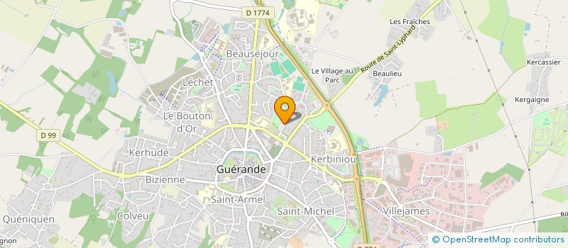 localisation de l'entreprise ASSO AMICALE LAIQUE GUERANDE  GUERANDE