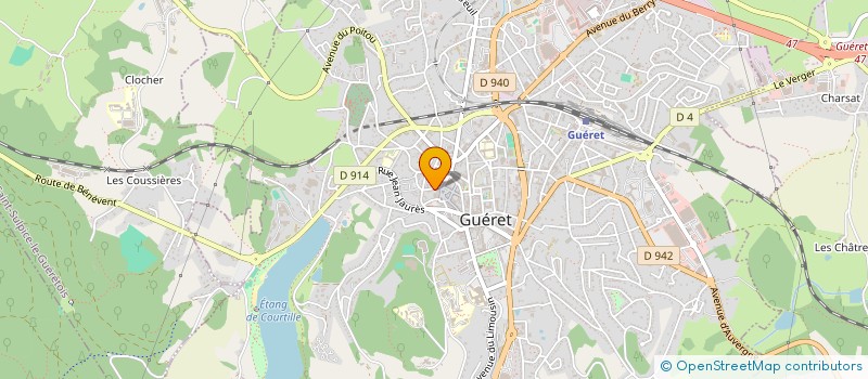 localisation de l'entreprise ASSO AMIS M JOUHANDEAU ET AMIS DE CHAMIN à GUERET