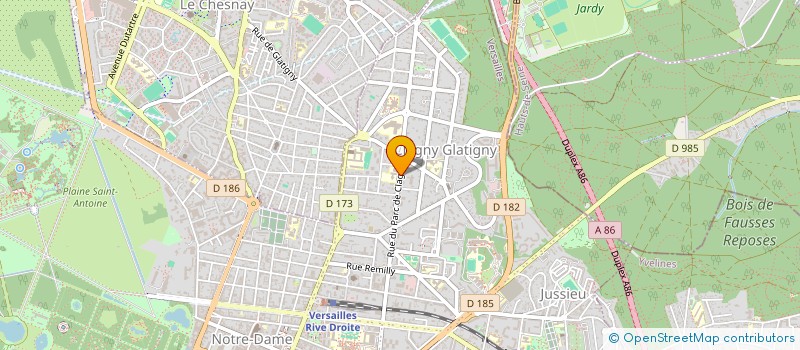 localisation de l'entreprise ASSO ANCIENS ELEVES DE L'INSTITUT SUPERIEUR INTERNATIONAL PARFUM, COSMETIQUE ET  AROMATIQUE ALIMANTAIRE à VERSAILLES