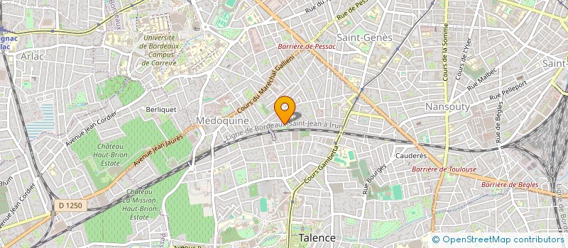 localisation de l'entreprise ASSO ART ET DIVERTISSEMENT à TALENCE