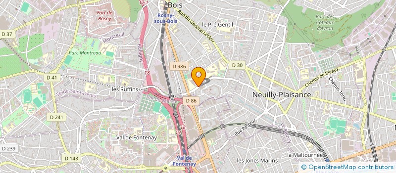 localisation de l'entreprise ASSO ARTI DANSE LYC CH DE GAU ROSNY S-B à ROSNY-SOUS-BOIS