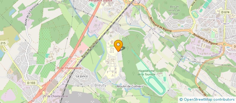 localisation de l'entreprise ASSO ASSA CENTRE UNIVERSITAIRE DE LA CHARENTE  LA COURONNE