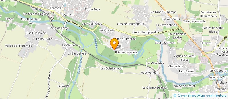 localisation de l'entreprise ASSO ATELIER MODELAGE POTERIE  ESVRES