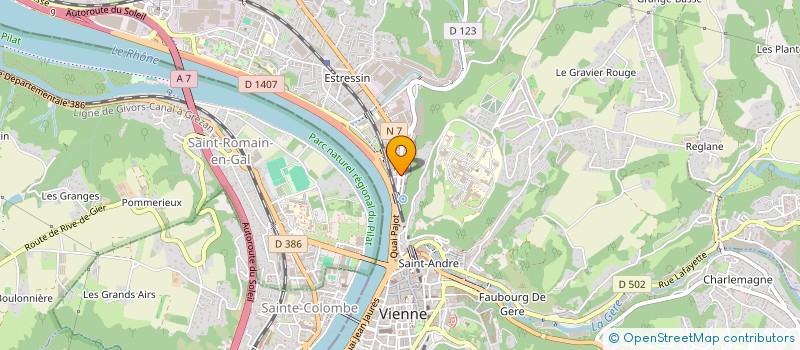 localisation de l'entreprise ASSO ATHLETIC SOLEX CLUB  VIENNE