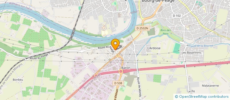 localisation de l'entreprise ASSO BDP TRAINING CLUB  CHATEAUNEUF-SUR-ISERE