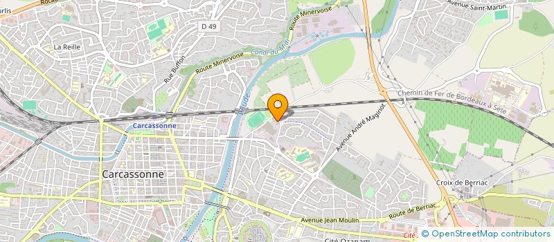 localisation de l'entreprise ASSO BOULODROME PETANQUE CARCASSONNAIS  CARCASSONNE