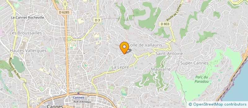 localisation de l'entreprise ASSO CHOREGRAPHIQUE CREATION à CANNES