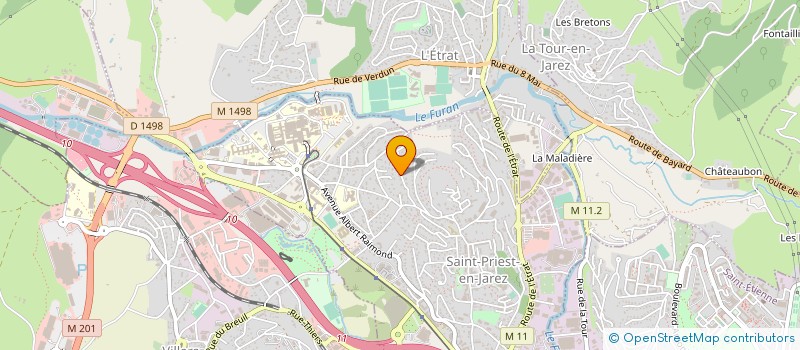 localisation de l'entreprise ASSO CLUB NEW DANCE  SAINT-PRIEST-EN-JAREZ