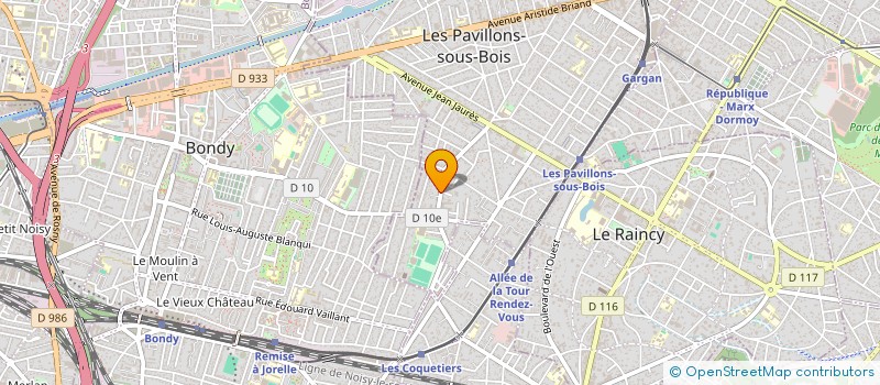 localisation de l'entreprise ASSO CLUB PMA  LES PAVILLONS-SOUS-BOIS