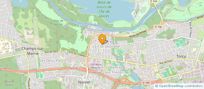 localisation de l'entreprise ASSO COMMERCES COURS DES ROCHES  NOISIEL