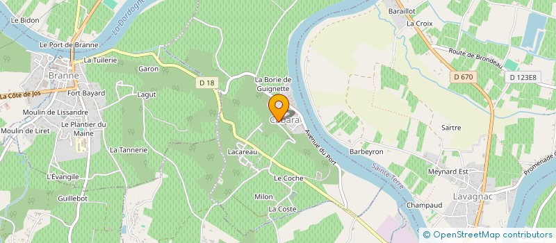 localisation de l'entreprise ASSO COMMUNALE DE CHASSE AGREEE DE GREZILLAC  GREZILLAC