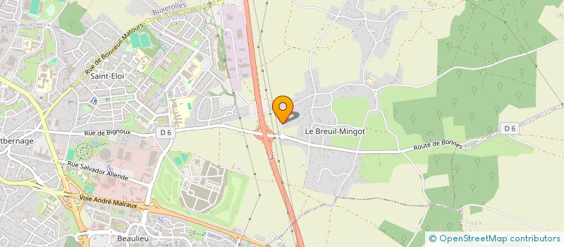 localisation de l'entreprise ASSO COMMUNALE DE CHASSE AGREEE DE POITIERS  POITIERS