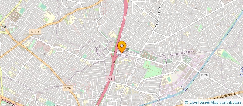 localisation de l'entreprise ASSO COMMUNAUTAIRE POUR L'EDUCATION ET LA FORMATION DES ENFANTS ET PARENTS IMMIGRES  BONDY